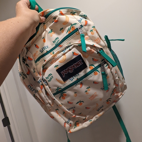 Jansport cream and green fruit Printed Backpack main image 10